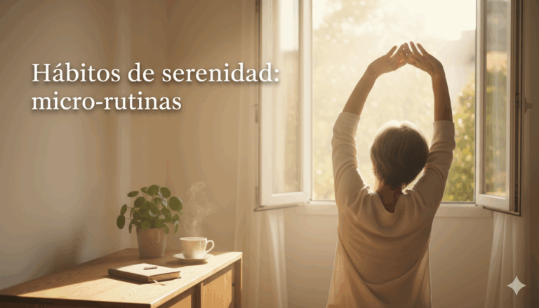 3 Hábitos de serenidad: micro-rutinas para tu día a día